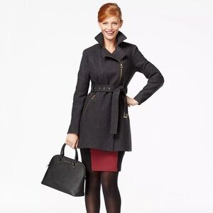Michael Kors ASYMMETRICAL WOOL BLEND COAT